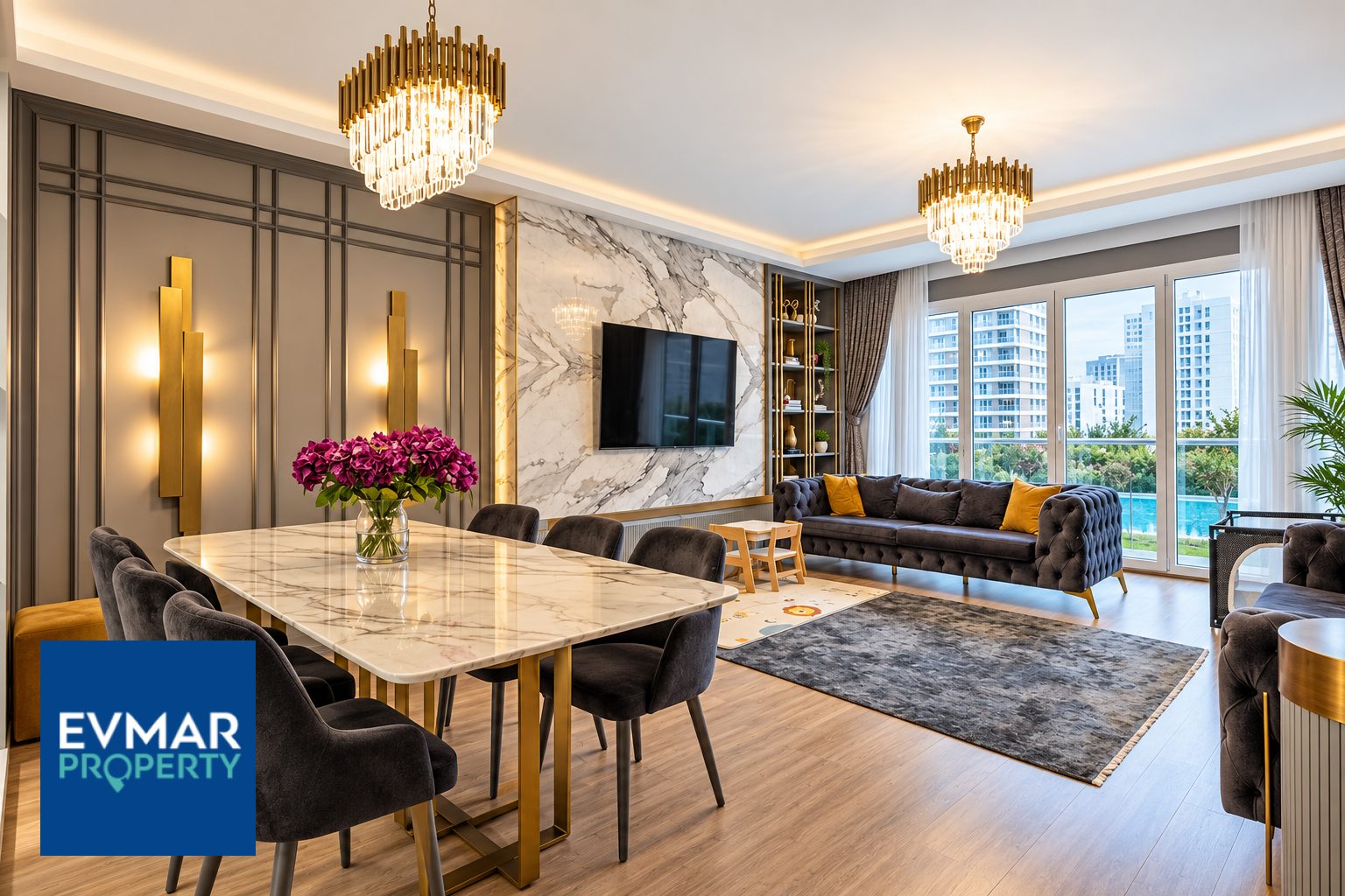 Ispartakule Bizim Evler 6 Gökkuşağı 4+1 Furnished For Sale Apartment