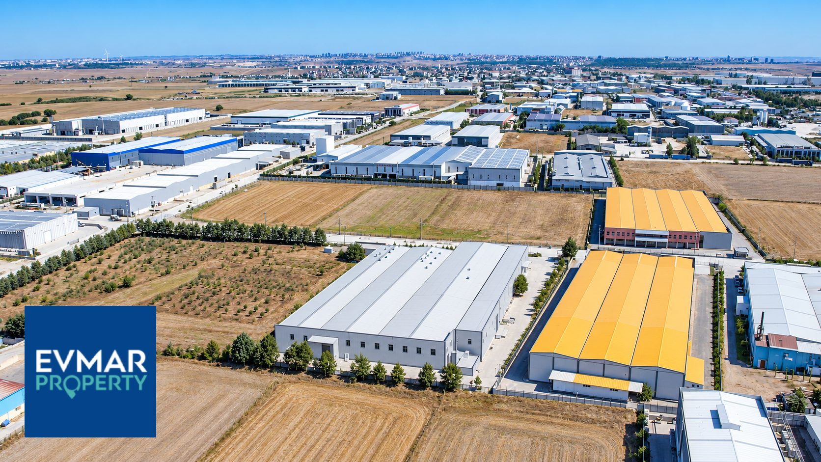 Tekirdağ Ergene Ulaş OSB Satılık 500 m² Sanayi ve Fabrika Hisseli Arsa (PK-450)